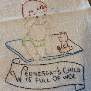 Embroidered Tea Towel